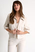 Short-Sleeved Lycra Jacket - 52530-75-110 02 / 110 Beige / 75% POLYAMIDE, 25% ELASTANE
